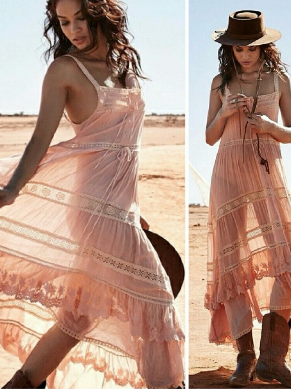 Spell Prairie Dress Peach